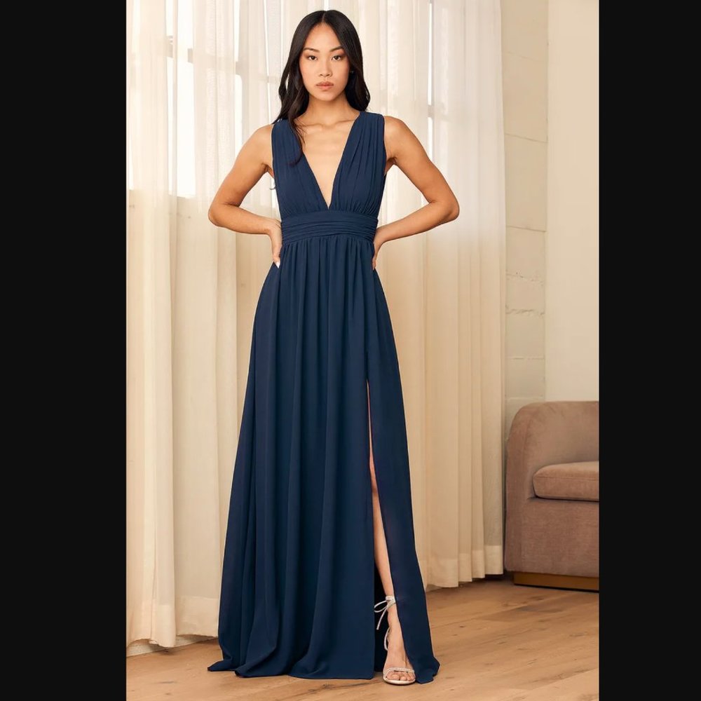Heavenly Hues Navy Blue Maxi Dress